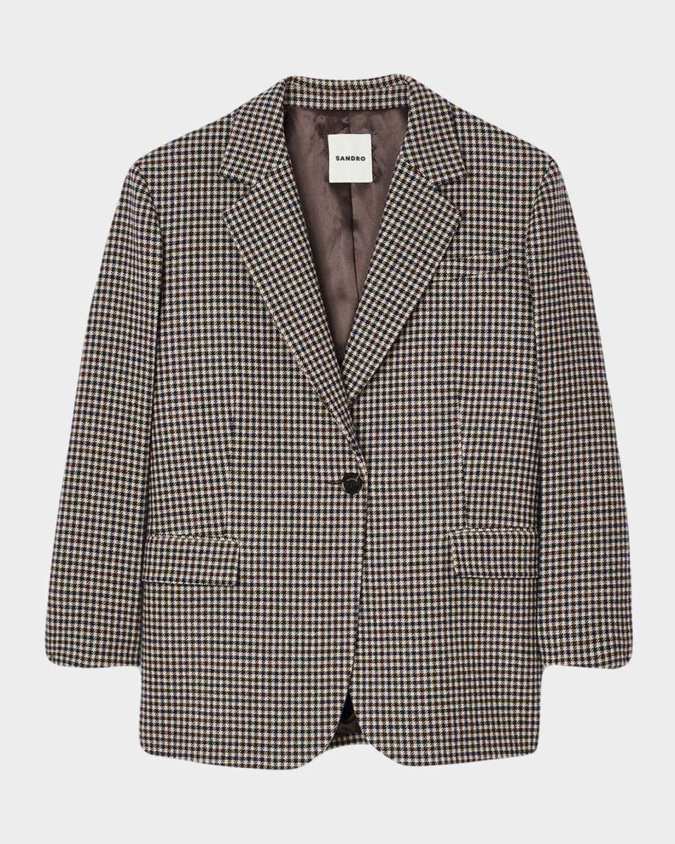 Tracy Check Single-Breasted Blazer